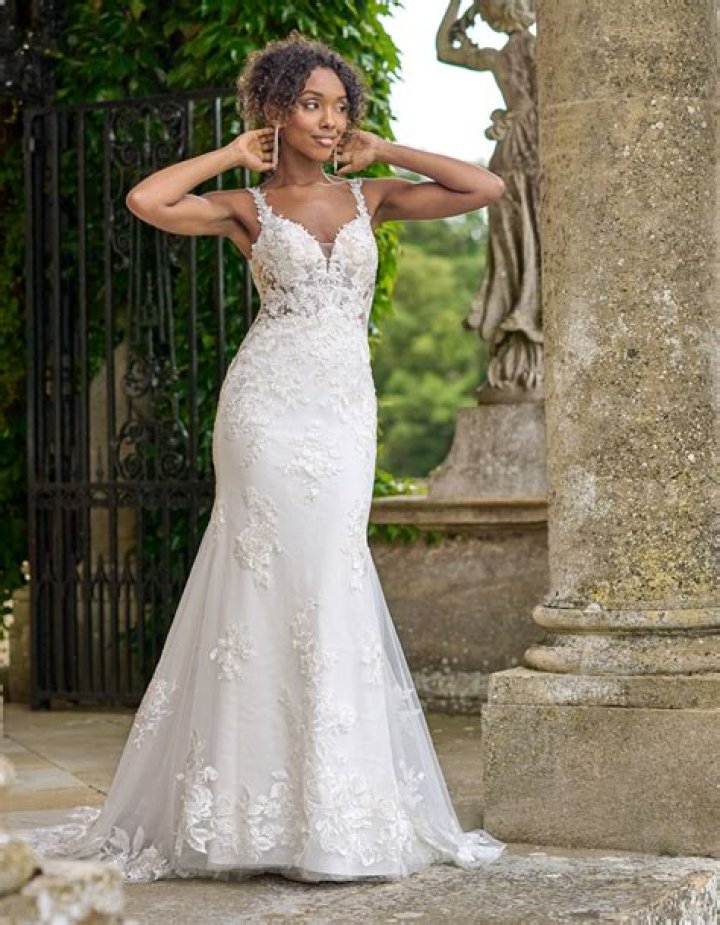 Christina Hall is a beachy goddess in sheer lace bridal gown for Maui wedding