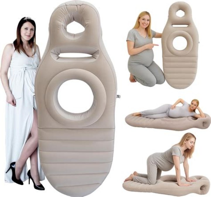 Genius! You can now get a pregnancy pool inflatable with a hole for your baby bump