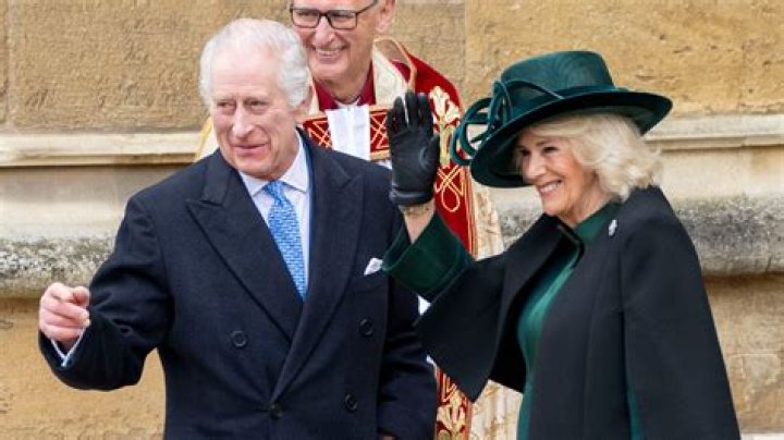 King Charles makes cheeky comment about wife Camilla during surprise Easter walkabout