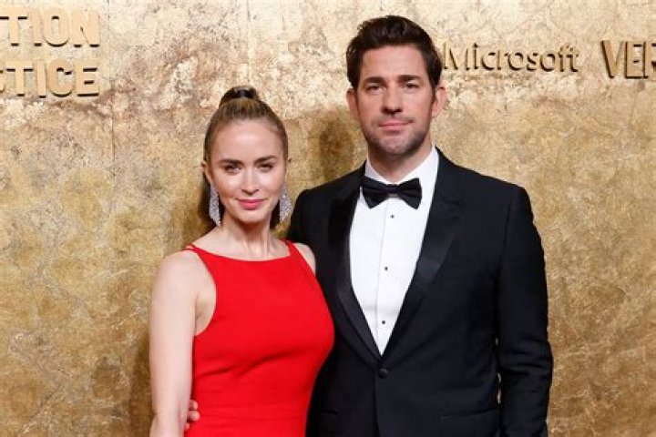 See Emily Blunt's husband John Krasinski's emotional reaction to her winning speech